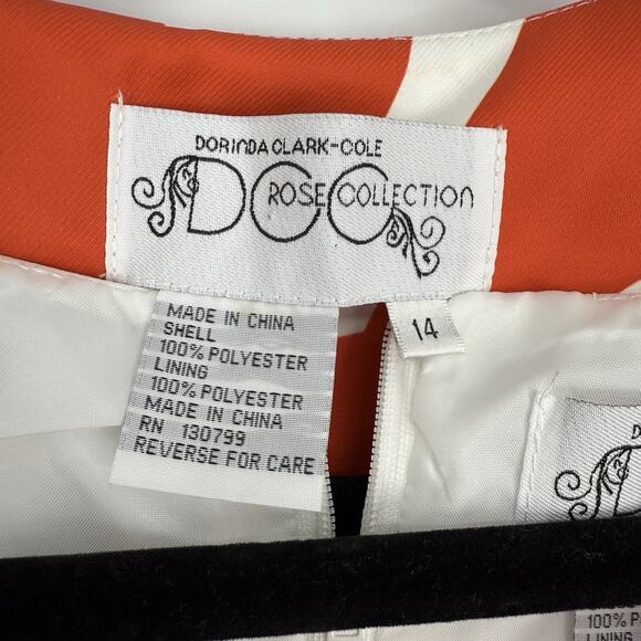 Dorinda Clark Cole Rose Collection 2 PC Dress Set size 14 Colorful Long Jacket - Picture 10 of 15